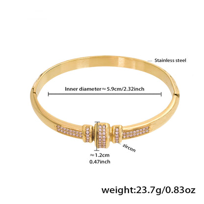 Pavé Zircon Knot Hinged Bangles — dimensions and size reference 09