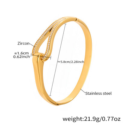 Horseshoe Zircon Hinged Bangles — dimensions and size reference 11