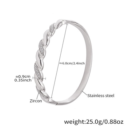 Horseshoe Zircon Hinged Bangles — dimensions and size reference 12