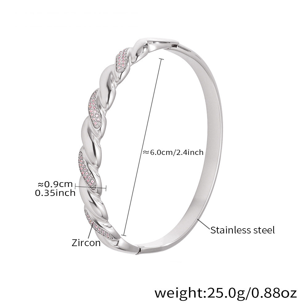 Horseshoe Zircon Hinged Bangles — dimensions and size reference 13