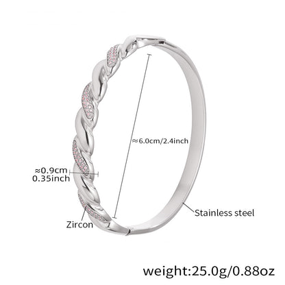 Horseshoe Zircon Hinged Bangles — dimensions and size reference 13