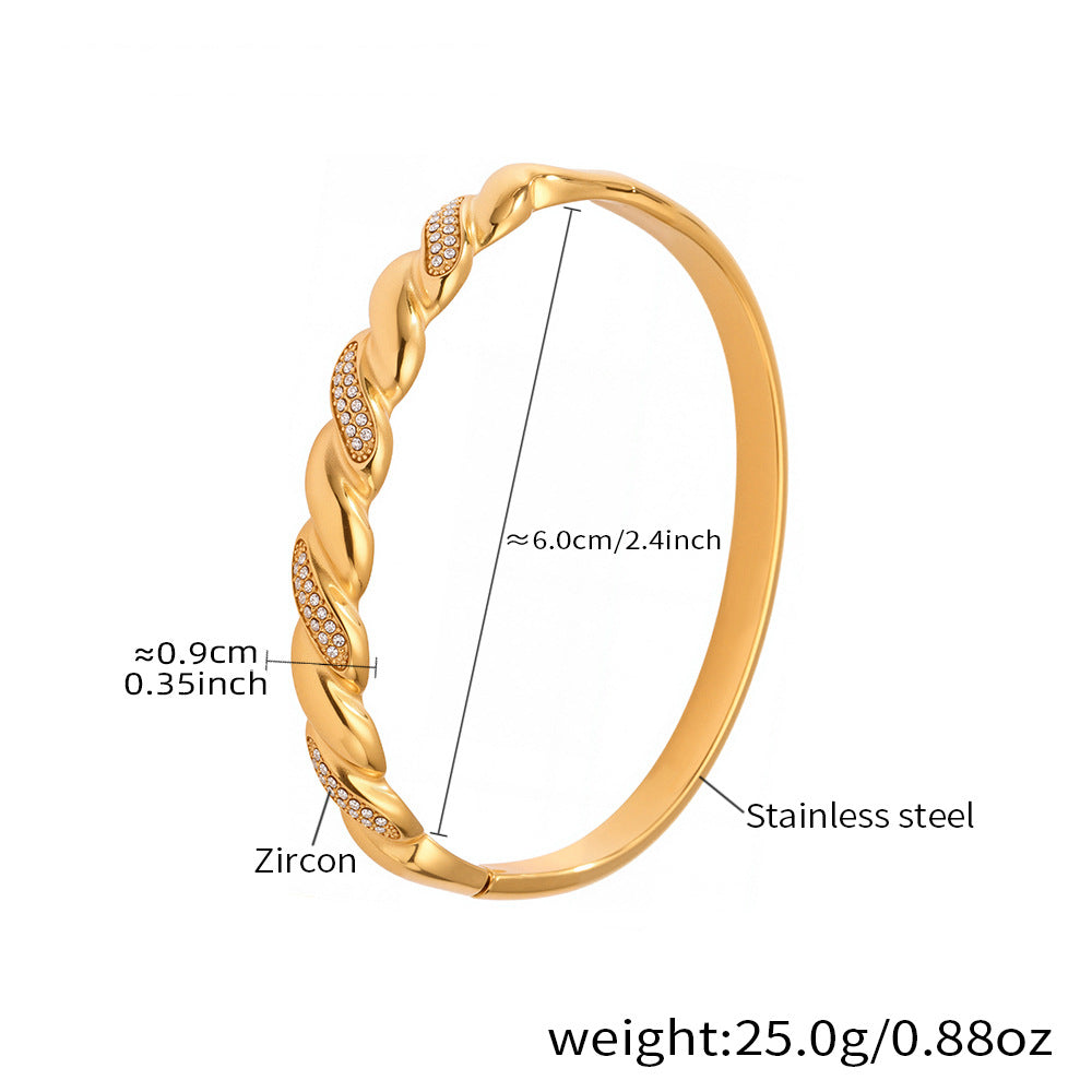 Horseshoe Zircon Hinged Bangles — dimensions and size reference 14