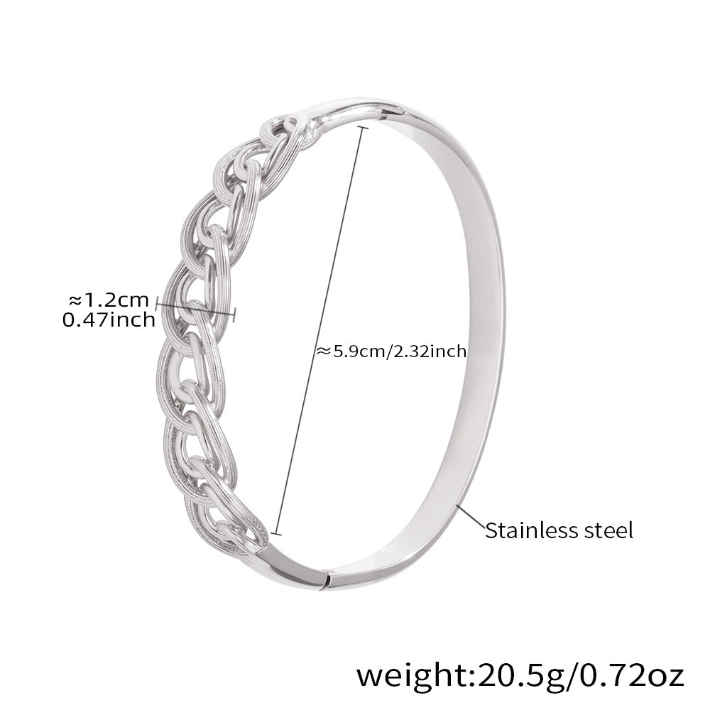 Horseshoe Zircon Hinged Bangles — dimensions and size reference 18