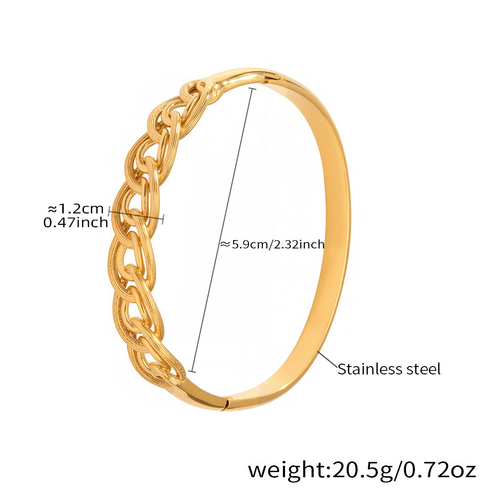 Horseshoe Zircon Hinged Bangles — dimensions and size reference 19