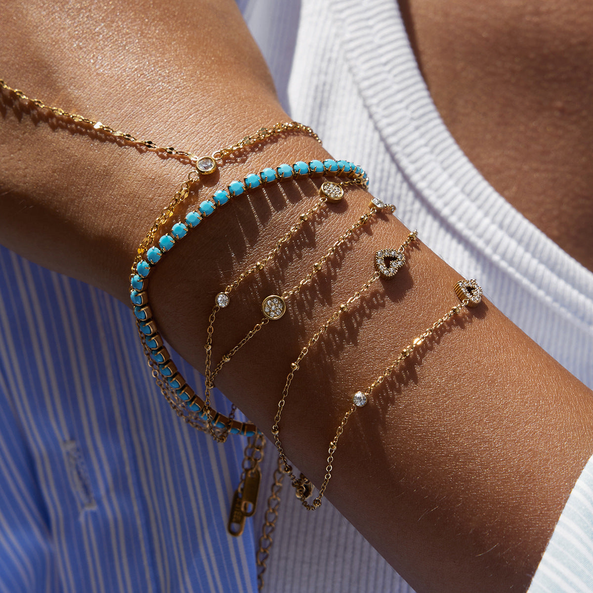 Double-Layer Chain Bracelet — flat lay 02