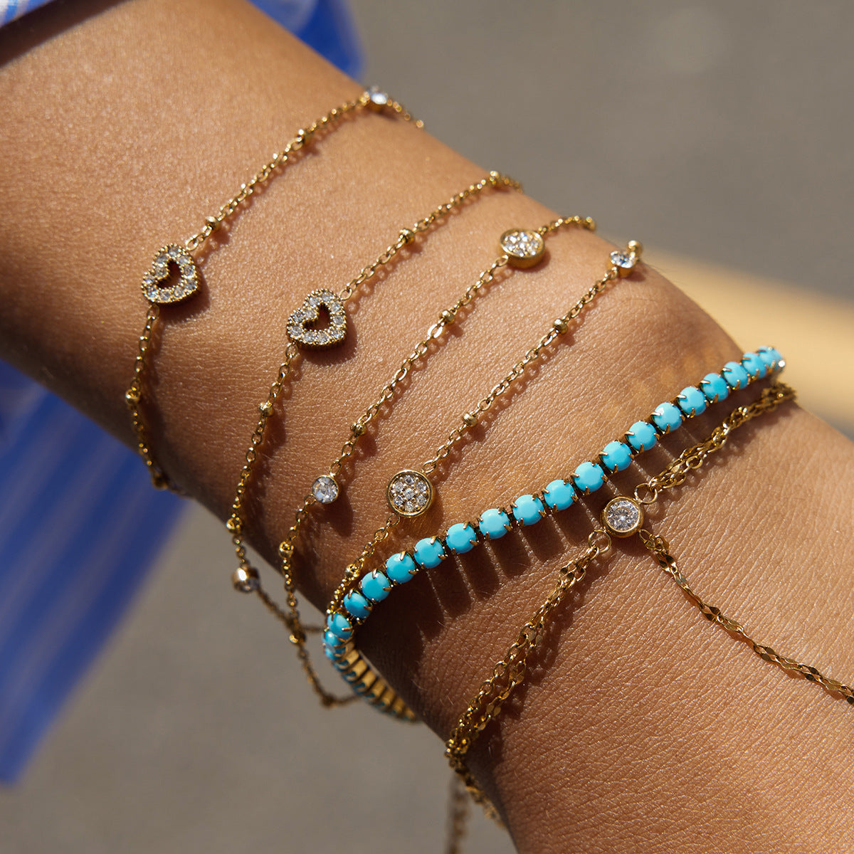 Double-Layer Chain Bracelet — styled view 04