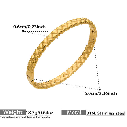 Textured Open Bangle — dimensions and size reference 07