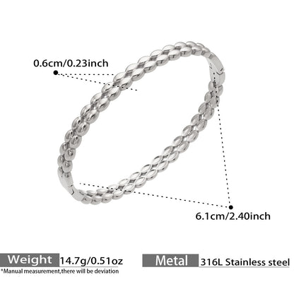 Textured Open Bangle — dimensions and size reference 08