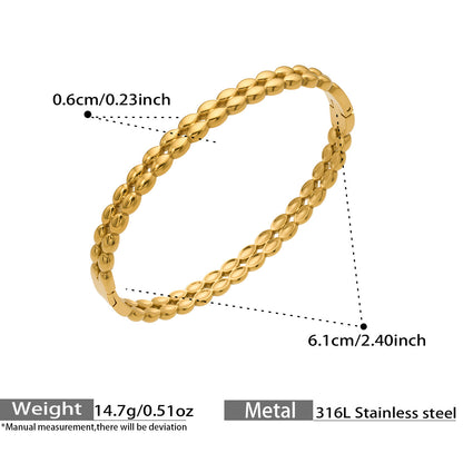 Textured Open Bangle — dimensions and size reference 09