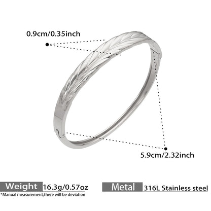 Textured Open Bangle — dimensions and size reference 10