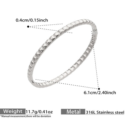 Textured Open Bangle — dimensions and size reference 12