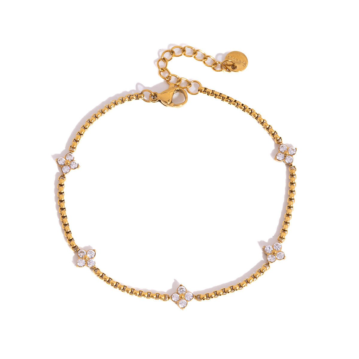 Clover Zircon Chain Bracelet — design overview 05