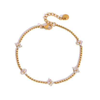 Clover Zircon Chain Bracelet — design overview 05