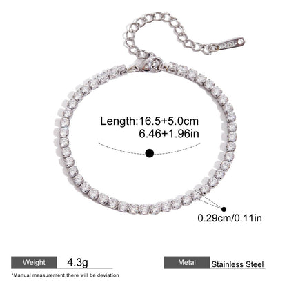 Zircon Chain Bracelet — dimensions and size reference 07