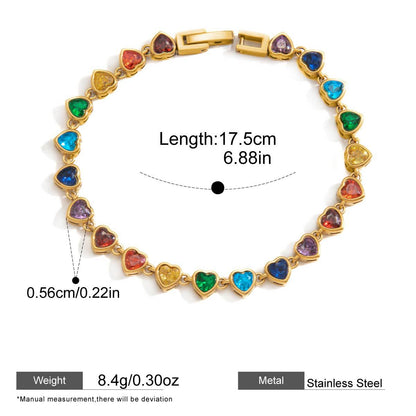 Zircon Chain Bracelet — dimensions and size reference 08