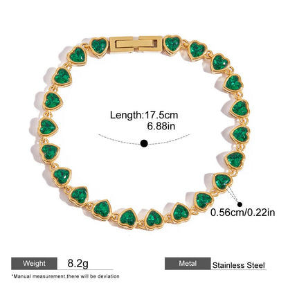 Zircon Chain Bracelet — dimensions and size reference 10