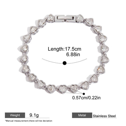 Zircon Chain Bracelet — dimensions and size reference 12