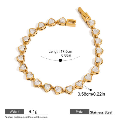 Zircon Chain Bracelet — dimensions and size reference 13