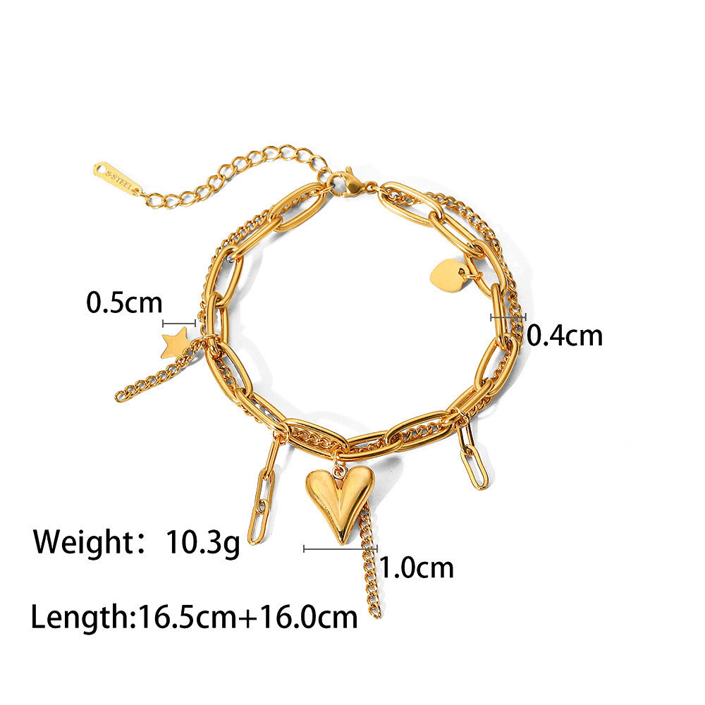 Zircon and Pearl Chain Bracelets — dimensions and size reference 06