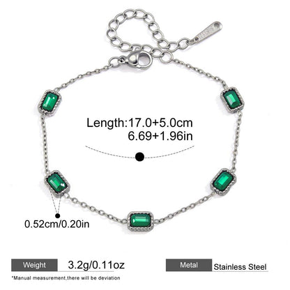 Zircon and Pearl Chain Bracelets — dimensions and size reference 09
