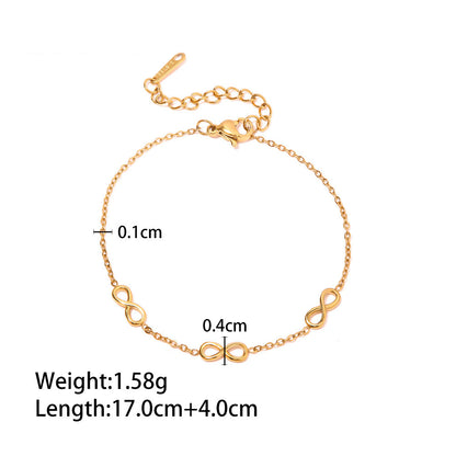 Zircon and Pearl Chain Bracelets — dimensions and size reference 11