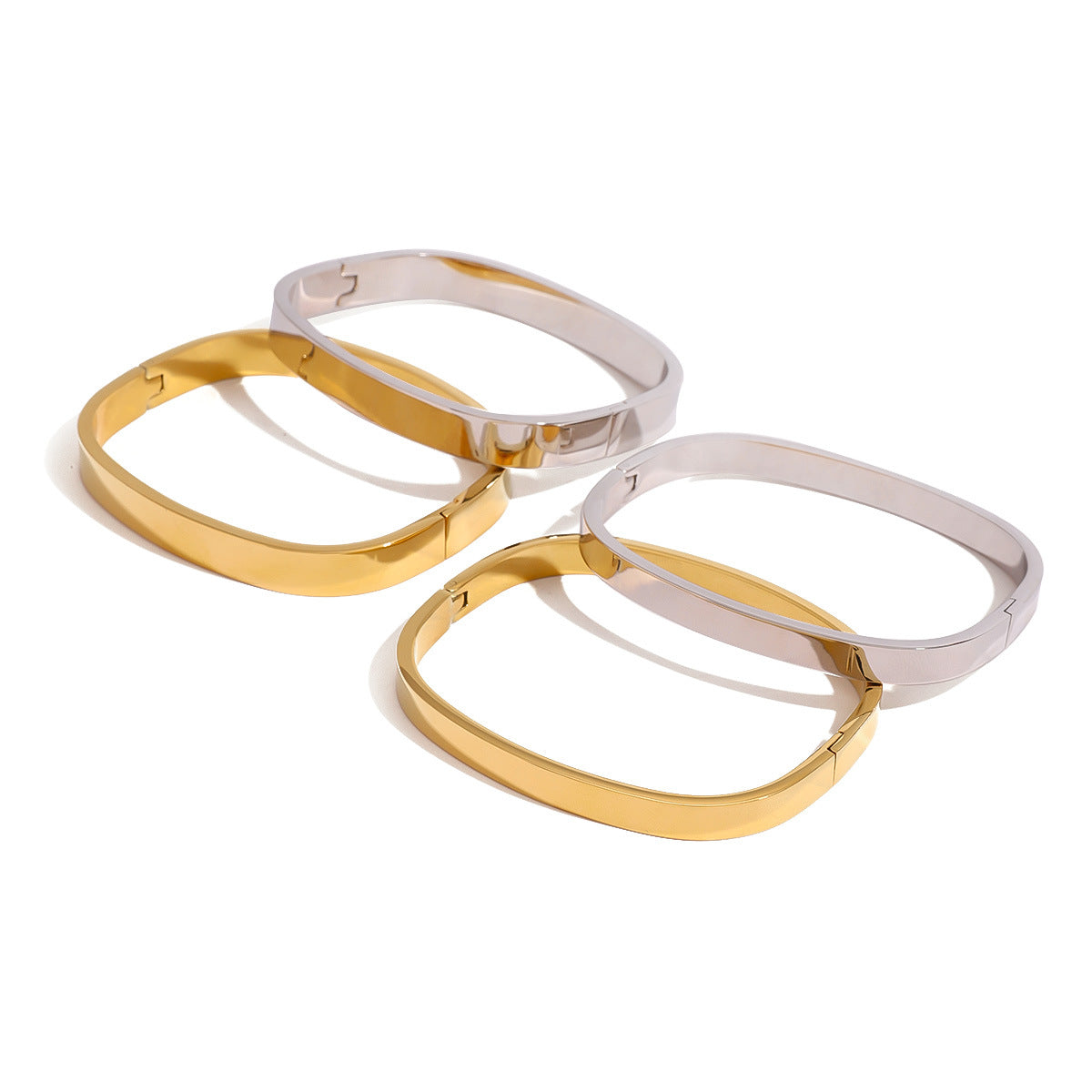 Domed Hinged Bangle — styled view 01