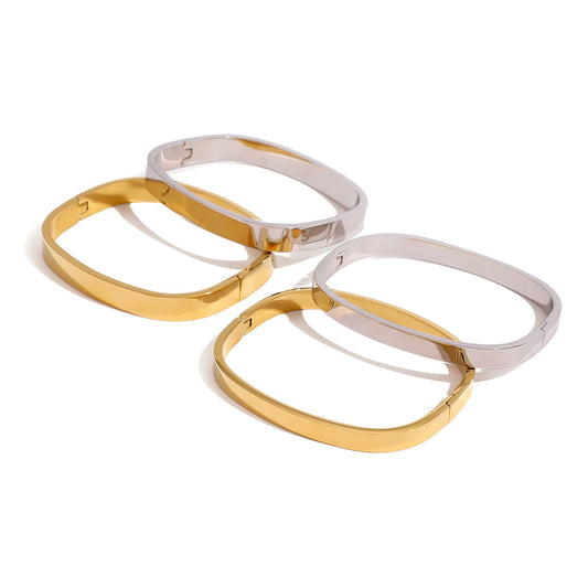 Domed Hinged Bangle — styled view 01