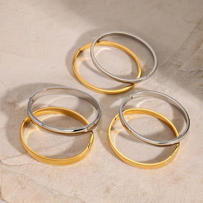 Domed Hinged Bangle — styled view 04