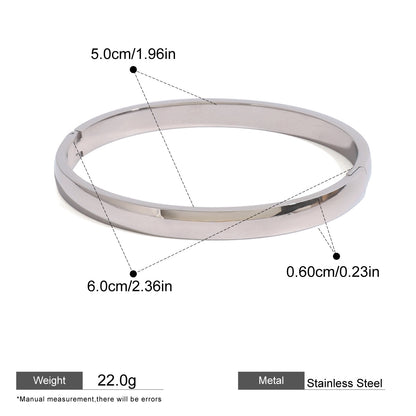 Domed Hinged Bangle — dimensions and size reference 07