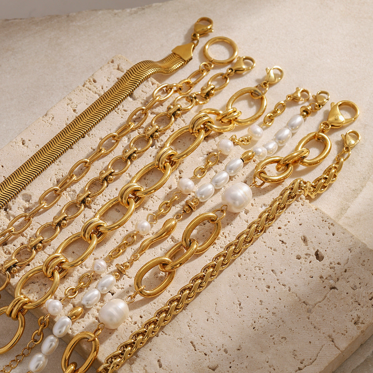 Pearl Chain Bracelet — styled view 02