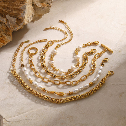 Pearl Chain Bracelet — styled view 03