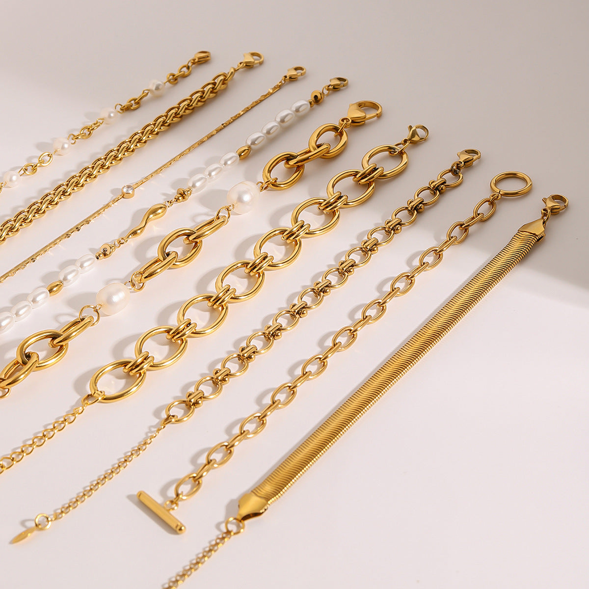 Pearl Chain Bracelet — styled view 04