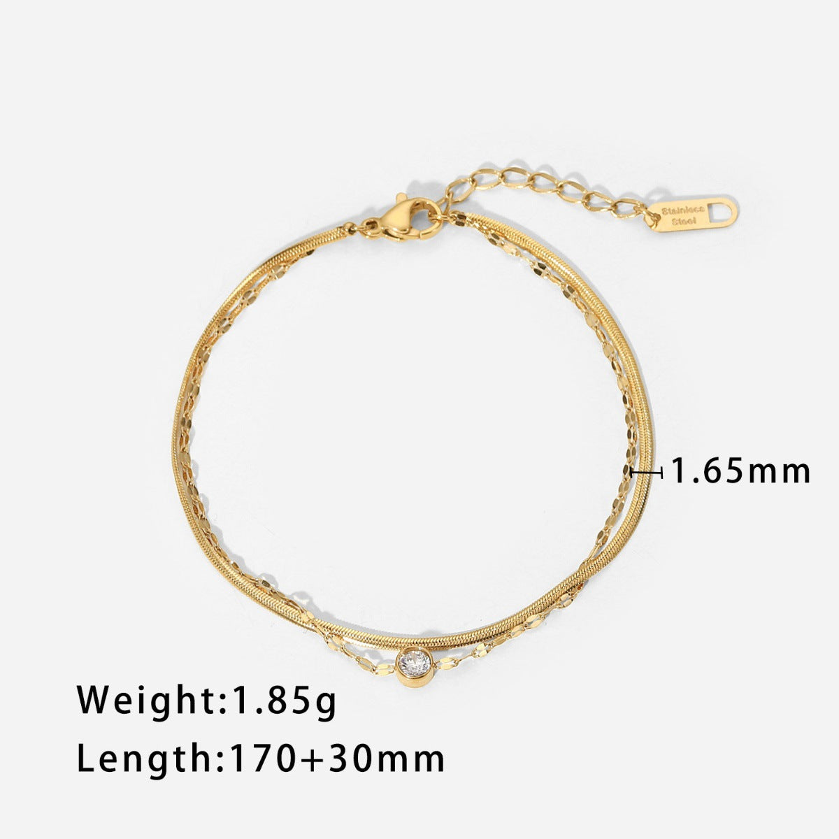 Pearl Chain Bracelet — dimensions and size reference 08