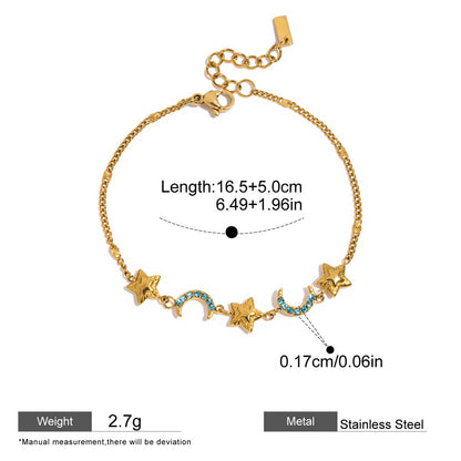 Evil Eye Zircon Chain Bracelet — dimensions and size reference 07