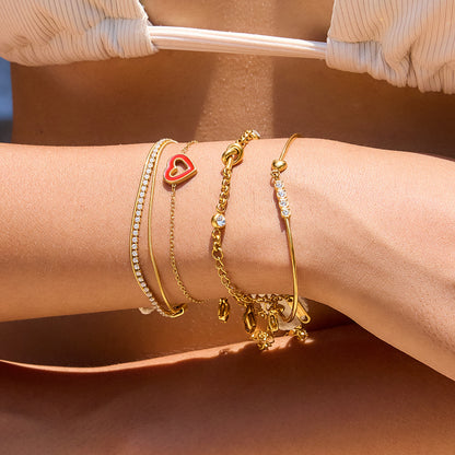 Zircon Line Bangle — flat lay 02