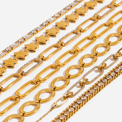 Paperclip Chain Bracelet — styled view 01