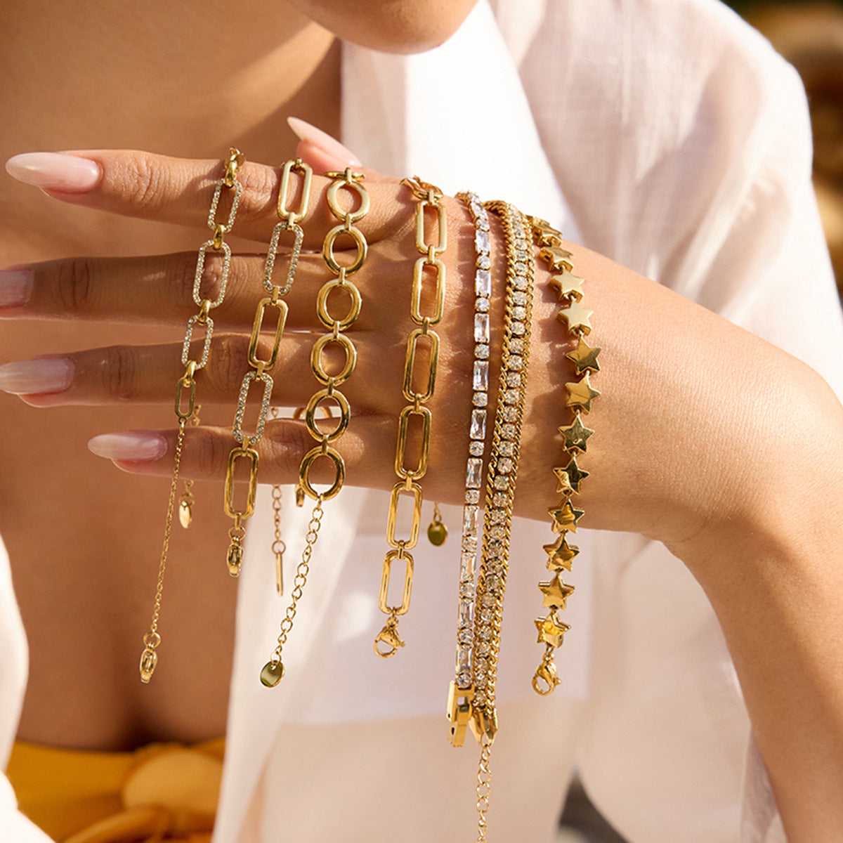 Paperclip Chain Bracelet — styled view 04