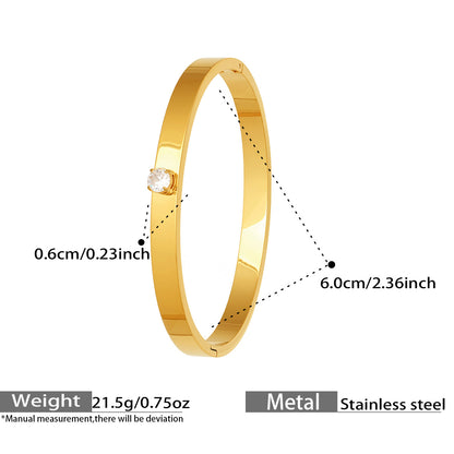 Zircon Heart Hinged Bangles — dimensions and size reference 02