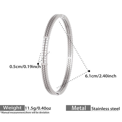 Zircon Heart Hinged Bangles — dimensions and size reference 03