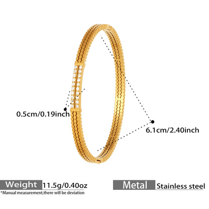 Zircon Heart Hinged Bangles — dimensions and size reference 04