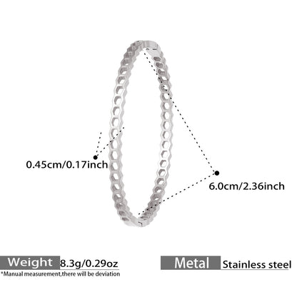 Zircon Heart Hinged Bangles — dimensions and size reference 09