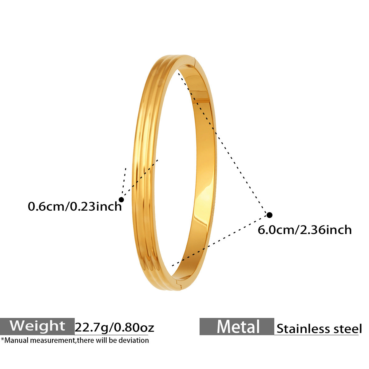 Zircon Heart Hinged Bangles — dimensions and size reference 14