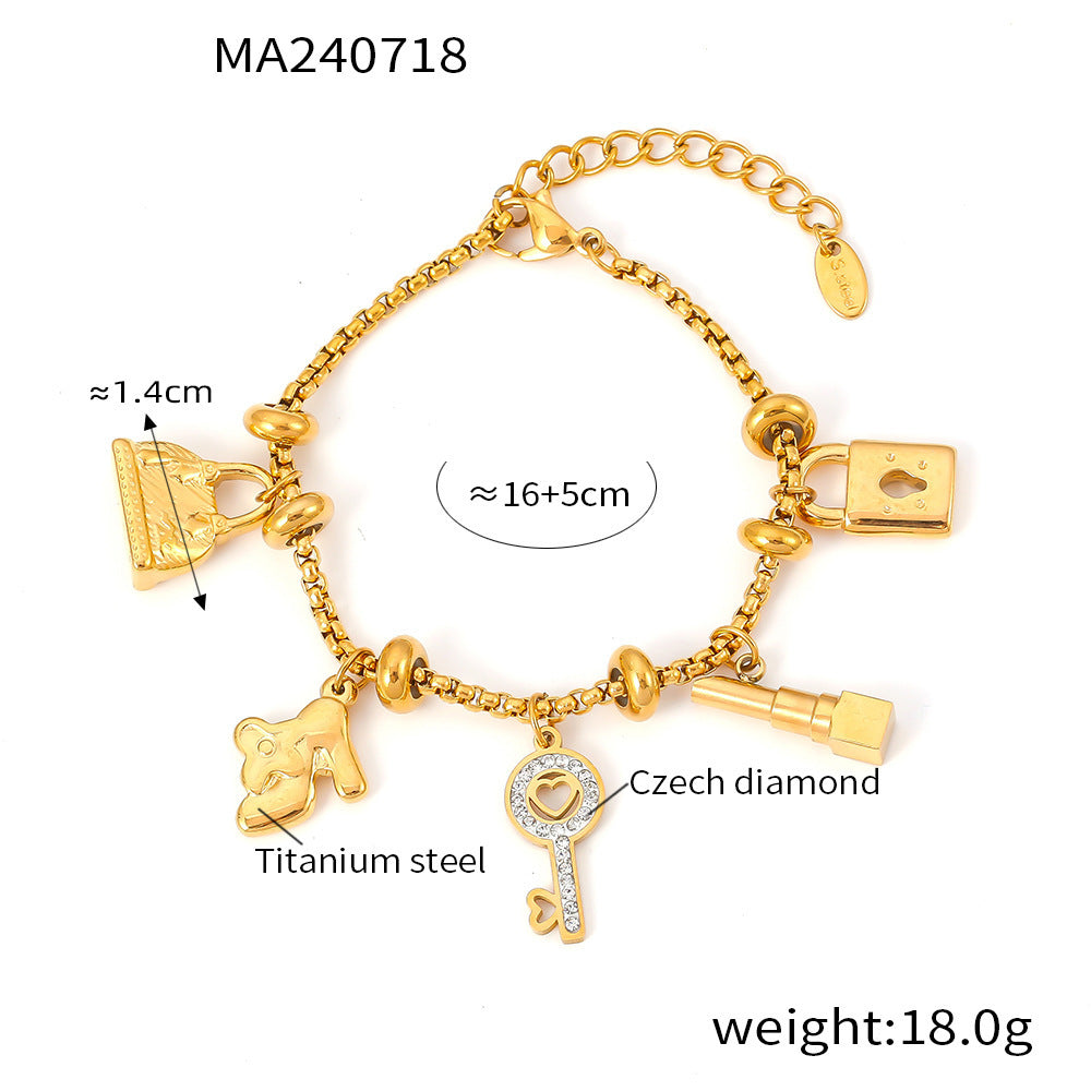 Geometric Charm Chain Bracelets — dimensions and size reference 07