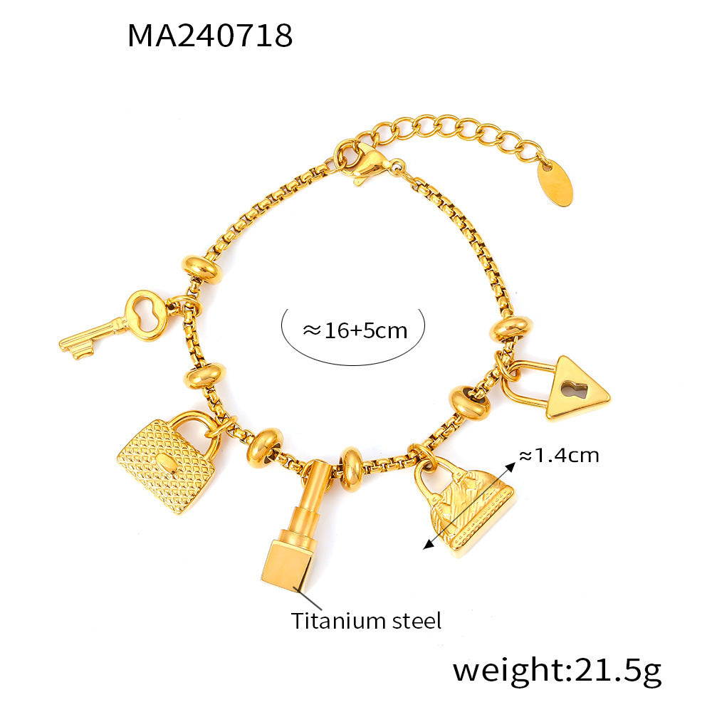 Geometric Charm Chain Bracelets — dimensions and size reference 08
