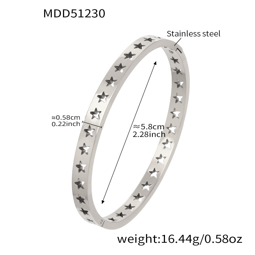 Geometric Zircon Bangle — dimensions and size reference 12