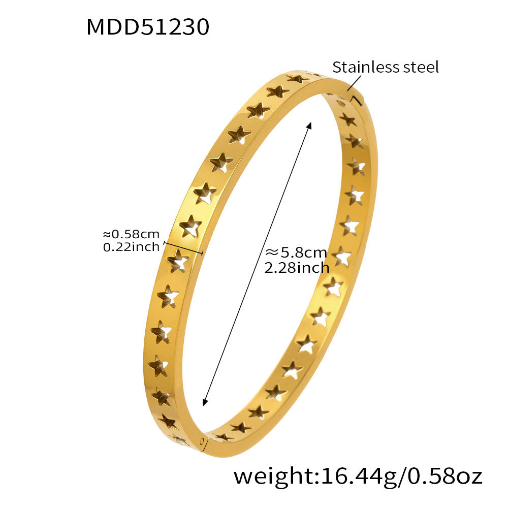 Geometric Zircon Bangle — dimensions and size reference 13