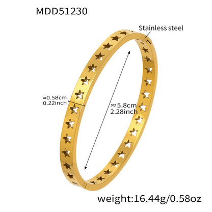 Geometric Zircon Bangle — dimensions and size reference 13