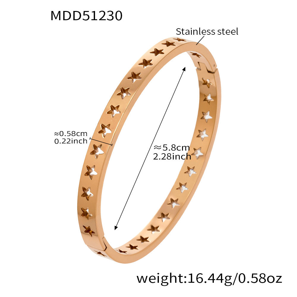 Geometric Zircon Bangle — dimensions and size reference 14