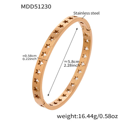 Geometric Zircon Bangle — dimensions and size reference 14