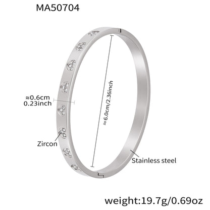 Geometric Zircon Bangle — dimensions and size reference 15